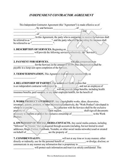 Independent Contractor Agreement Freelance Contract Template Independent Contractor Agreement Freelance Contract Template