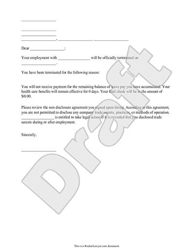 business termination letter