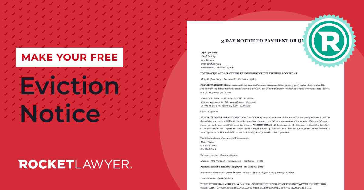free eviction notice free to print save download